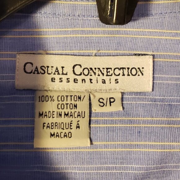 Ladies CASUAL CONNECTIONS Button Down Striped Shirt in Blue - S/P - Picture 4 of 4